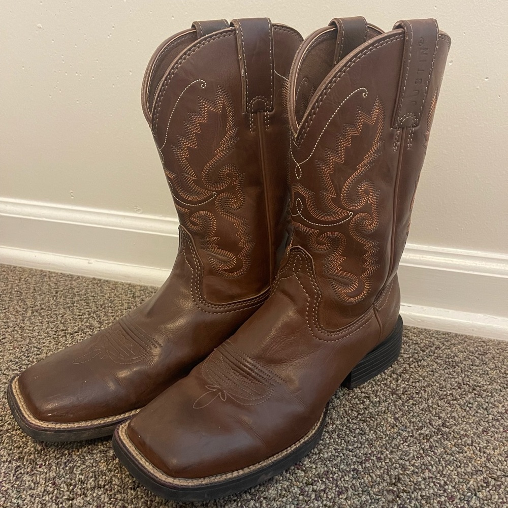Justin Square toe Boots